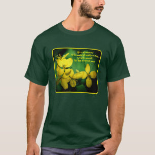 Levens Inspirerende Citaat Bloemen  T-shirt