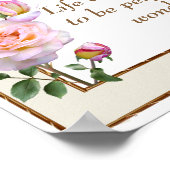 Levens Inspirerende Spreuk Bruin Roze Poster (Hoek)