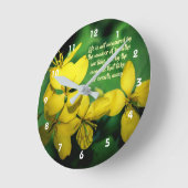 Levens Inspirerende Spreuk Wilde Bloemen Ronde Klok (Hoek)