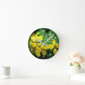 Levens Inspirerende Spreuk Wilde Bloemen Ronde Klok (Huis)