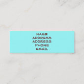 LEVENS IS GEEN REHEARSAL PROFIELKAART VOOR DRESS MINI VISITEKAARTJE (Achterkant)