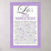 Levens Kleine Instructies Paars Poster (Voorkant)