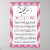 Levens Kleine Instructies Roze Poster (Voorkant)