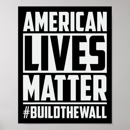 Levens Probleem #buildthewall Trump USA 2020 Desig Poster (Voorkant)