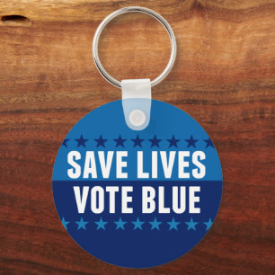 Levens redden Stem Blauw 2026 Verkiezing Sleutelhanger