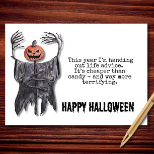 Levensadvies Halloween Scarecrow Kaart
