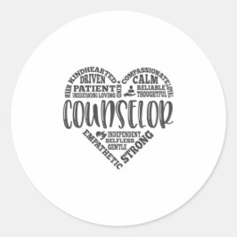 Levensadviseur, schooladviseur ronde sticker