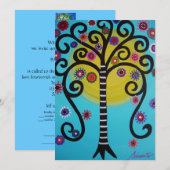 LEVENSBAR MITZVAH INVITATIE KAART (Voorkant / Achterkant)