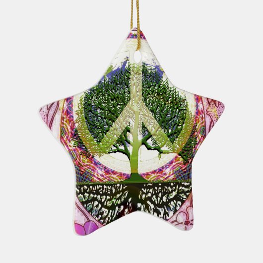 Levensbedreigende levensboom keramisch ornament (Rechts)