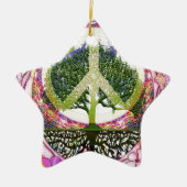 Levensbedreigende levensboom keramisch ornament (Voorkant)