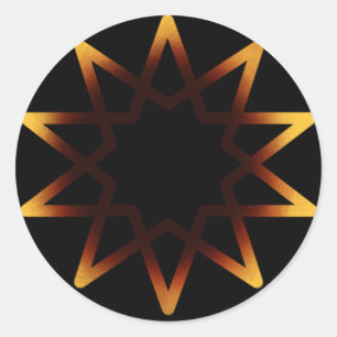 Levensbedreigende Oranje symbolen Ronde Sticker