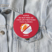 Levensbedreigende visallergieën, geen voer ronde button 4,0 cm (In situ)