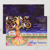 LEVENSBEHANDELING Doves Bar Bat Mitzvah Uitnodigin Kaart (Voorkant / Achterkant)