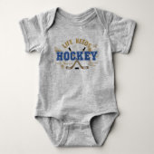 Levensbehoeften Hockey-Baby Romper (Voorkant)