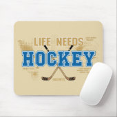 Levensbehoeften Hockey Muismat (Met muis)