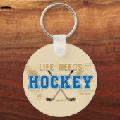 Levensbehoeften Hockey Sleutelhanger (Voorkant)
