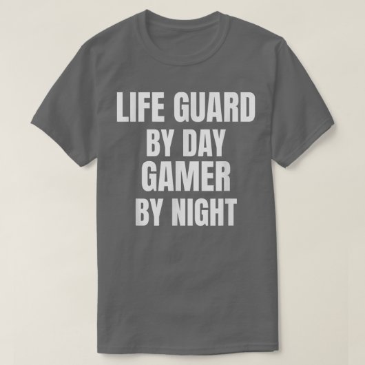 Levensbescherming tegen dag gamer 's nachts t-shirt (Design voorkant)