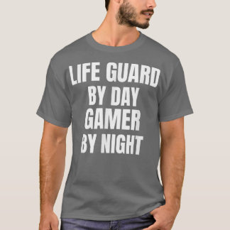 Levensbescherming tegen dag gamer 's nachts t-shirt