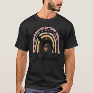 Levensbeter Greyhound Rainbow Dog Vrouwen T-shirt
