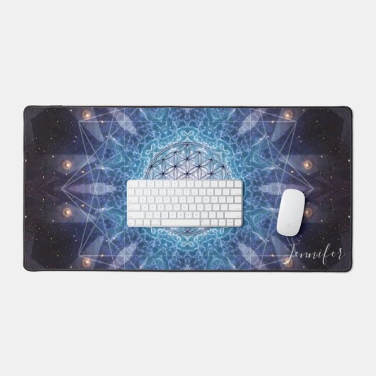 Levensbloem | Blume des Lebens Heilig Universum Bureaumat (Keyboard & Muis)