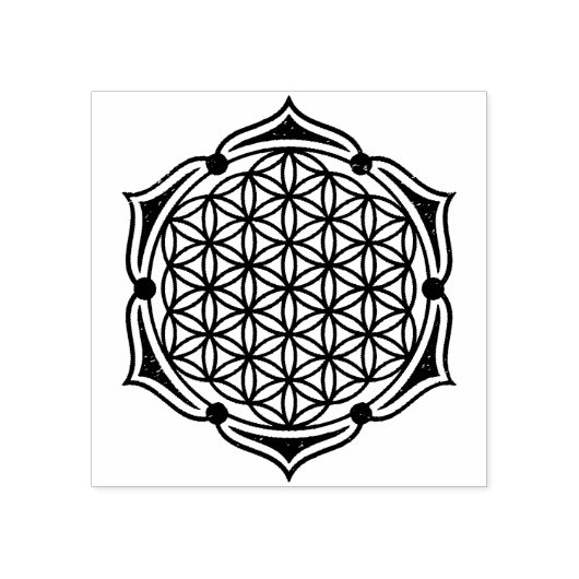 Levensbloem / Blume des Lebens - Lotus I Rubberstempel (Afrduk)
