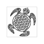 Levensbloem / Blume des Lebens - Schildpad Rubberstempel (Afrduk)