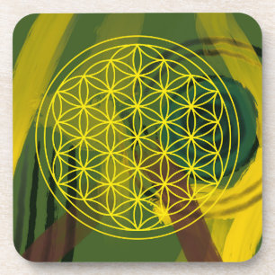 Levensbloem, chakra, magnetisme, bevroren, bier onderzetter