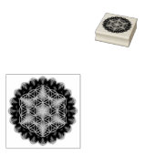 Levensbloem - Fractal Mandala III Rubberstempel (Gestempeld)