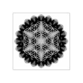 Levensbloem - Fractal Mandala III Rubberstempel (Afrduk)