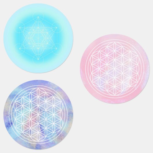 Levensbloem, geometrisch sacraeus, labels (Groep)