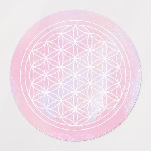 Levensbloem, geometrisch sacraeus, labels (Design 2)