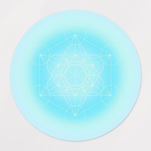 Levensbloem, geometrisch sacraeus, labels (Design 1)