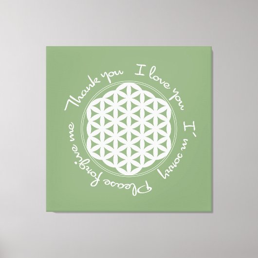 Levensbloem Ho'oponopono Canvas Afdruk (Voorkant)