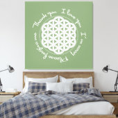 Levensbloem Ho'oponopono Canvas Afdruk (Insitu (Slaapkamer))