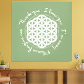 Levensbloem Ho'oponopono Canvas Afdruk (Insitu (Woonkamer))