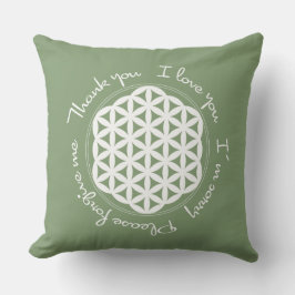 Levensbloem Ho'oponopono Kussen