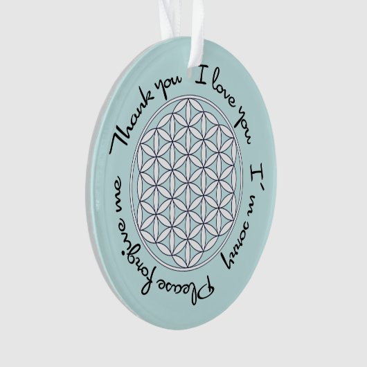 Levensbloem Ho'oponopono Ornament (voorkant)