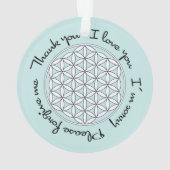 Levensbloem Ho'oponopono Ornament (achterkant)