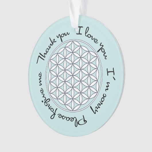 Levensbloem Ho'oponopono Ornament (voorkant)