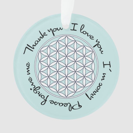 Levensbloem Ho'oponopono Ornament (voorkant)