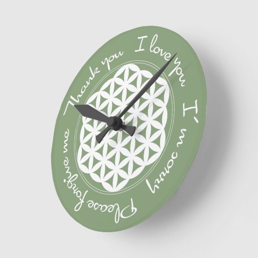 Levensbloem Ho'oponopono Ronde Klok (Hoek)