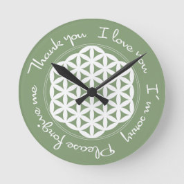 Levensbloem Ho'oponopono Ronde Klok