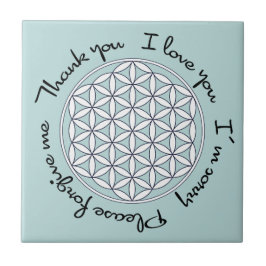 Levensbloem Ho'oponopono Tegeltje