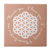 Levensbloem Ho'oponopono Tegeltje (Voorkant)