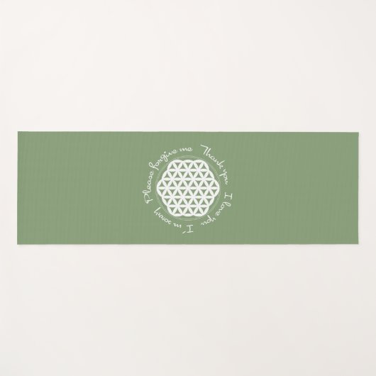 Levensbloem Ho'oponopono Yogamat (Voorkant (horizontaal))