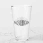 Levensbloem -  siergoud glas (Voorkant)