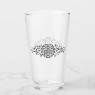 Levensbloem -  siergoud glas