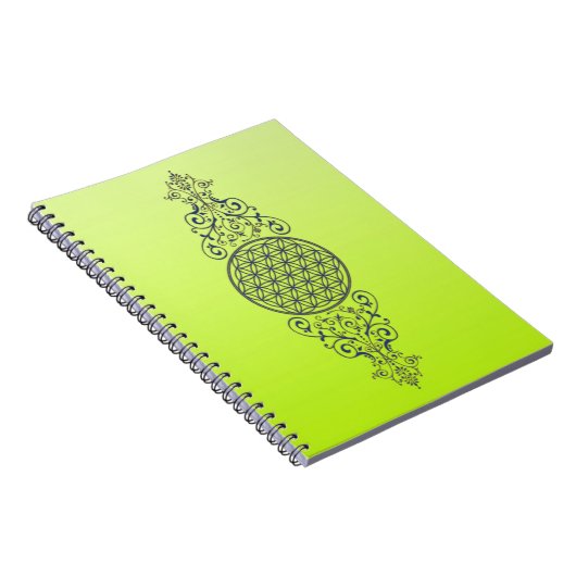 Levensbloem -  siergoud notitieboek (Rechterzijde)