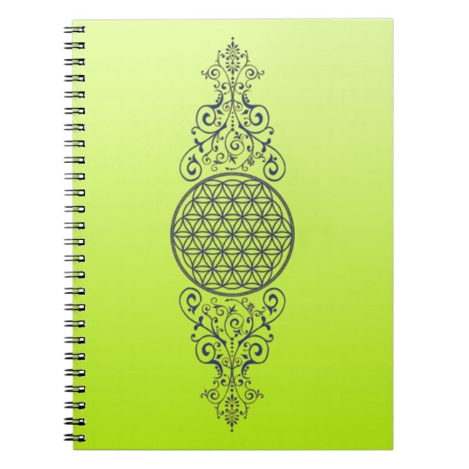 Levensbloem -  siergoud notitieboek (Voorkant)