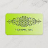 Levensbloem -  siergoud visitekaartje (Voorkant)